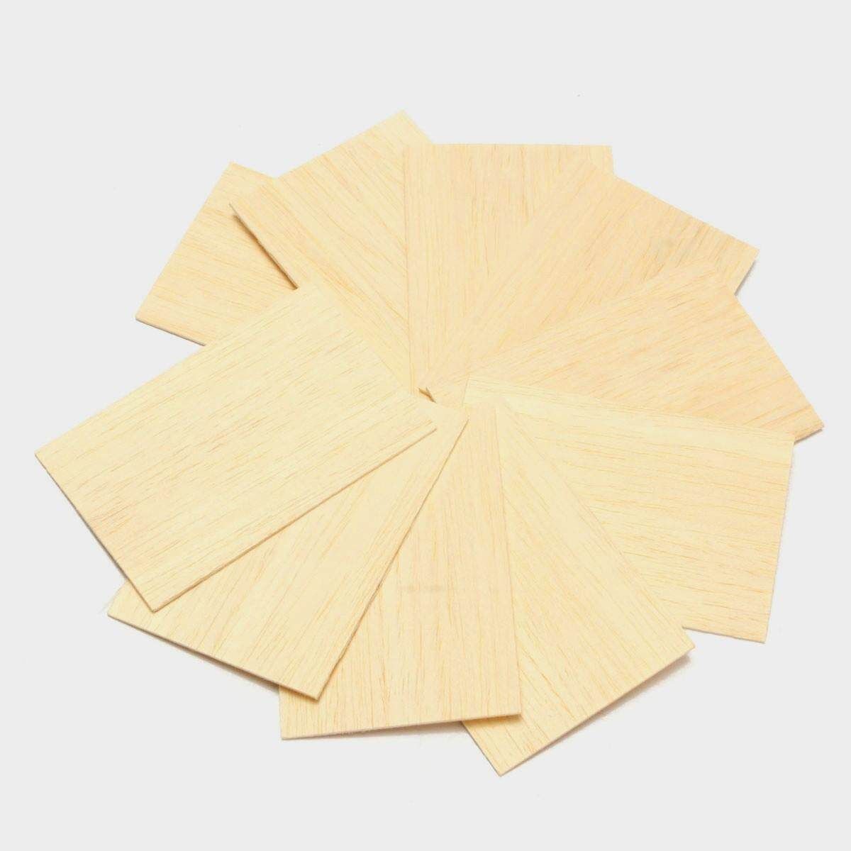 10Pcs Wooden Plate Model Balsa Wood Diy House Ship Light 150x100x2mm