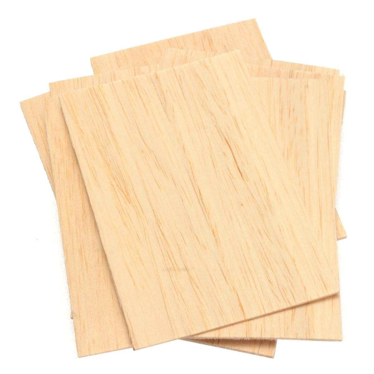 10Pcs Wooden Plate Model Balsa Wood Diy House Ship Light 150x100x2mm