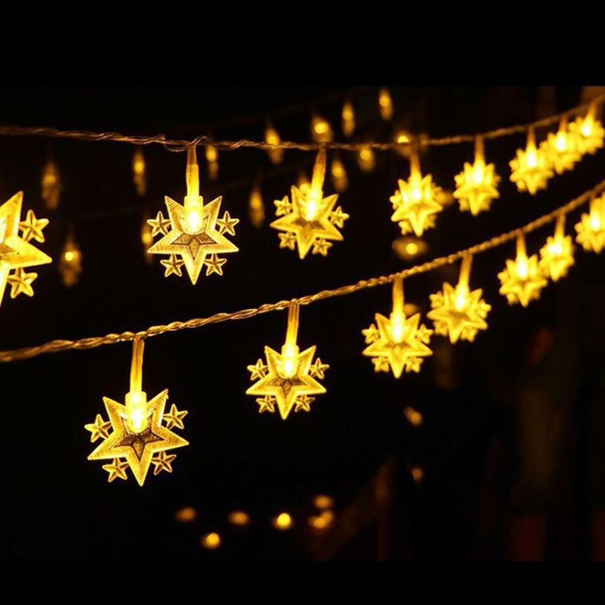 String Light Moon Star Holiday Party String Light Decoration B
