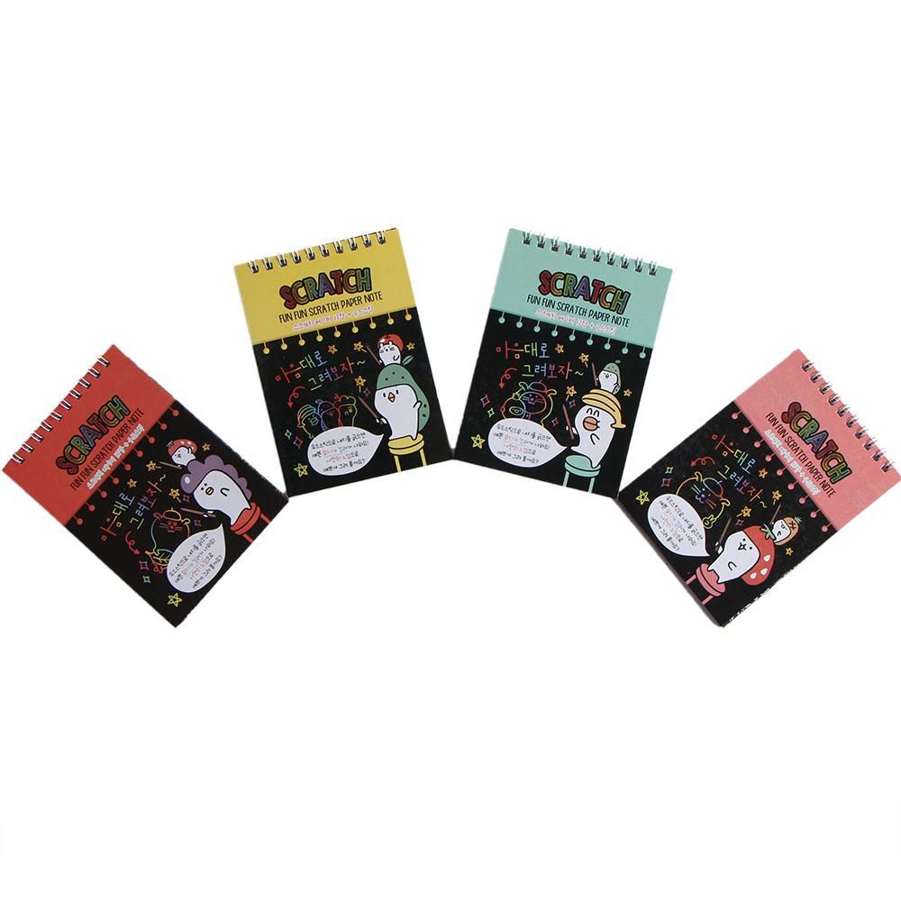 Black Diy Drawing Toys Scraping Painting Kid Doodle