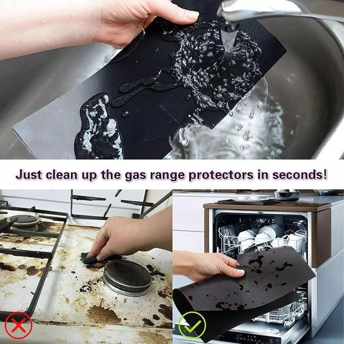 Gas Stove Anti-Grease Mat - Black