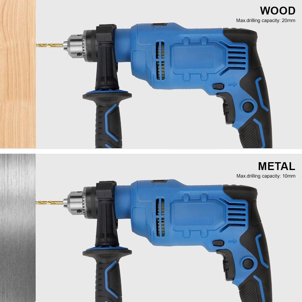 Hammer Drill 650W 5.5A 3000RPM Hammer Drill 2 in 1 Handle 360° Rotating Chuck Size 0-13mm 1/2Inch UK