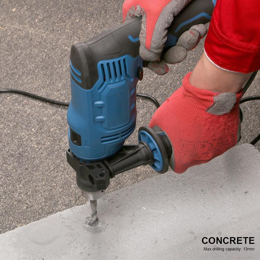 Hammer Drill 650W 5.5A 3000RPM Hammer Drill 2 in 1 Handle 360° Rotating Chuck Size 0-13mm 1/2Inch UK