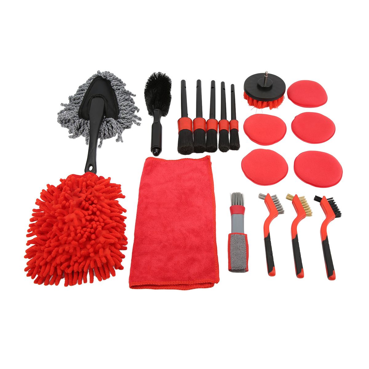 Car Detailing Brushes Set Long Flexibility Cleaned Reused
