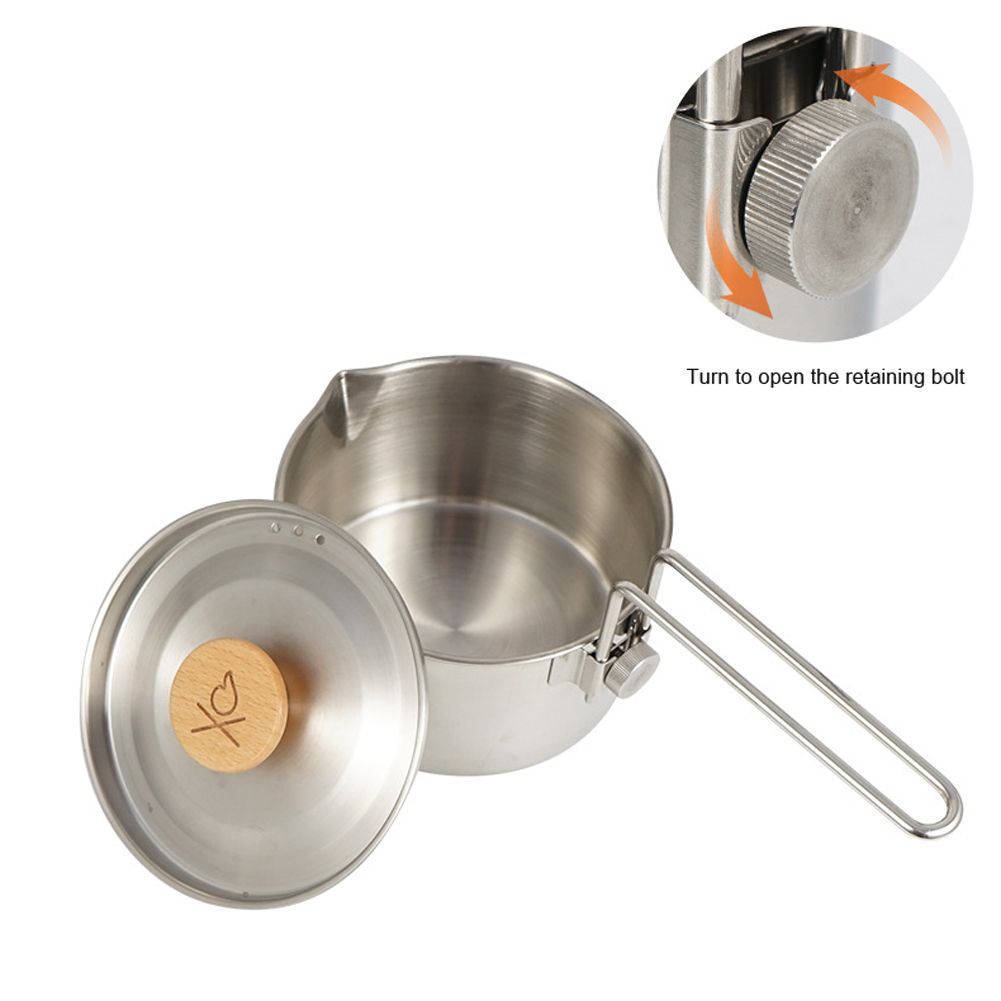 Stainless Steel Kettle Outdoor Camping Pot Portable