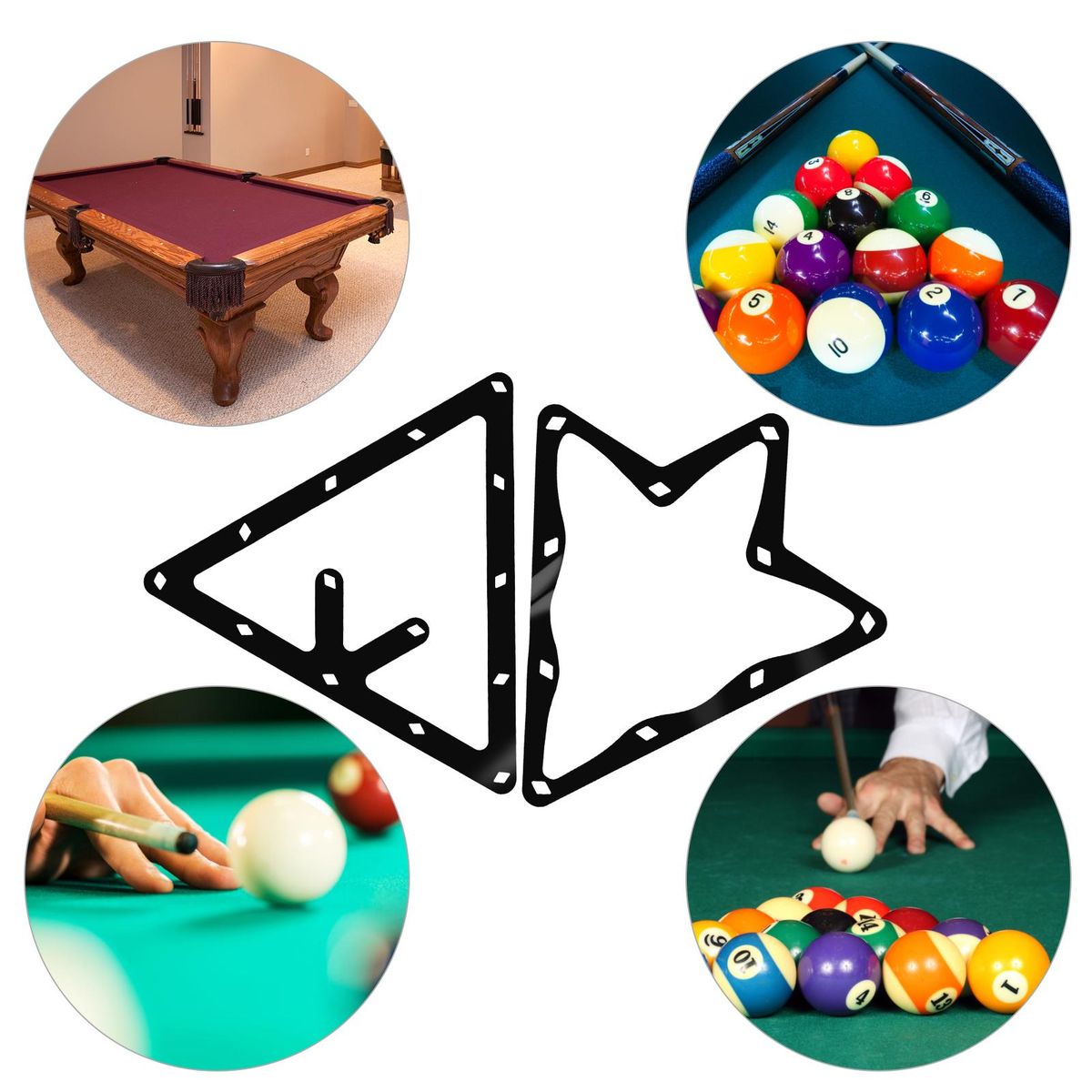 6pcs Magic Ball Rack Holder Billiard Ball Rack