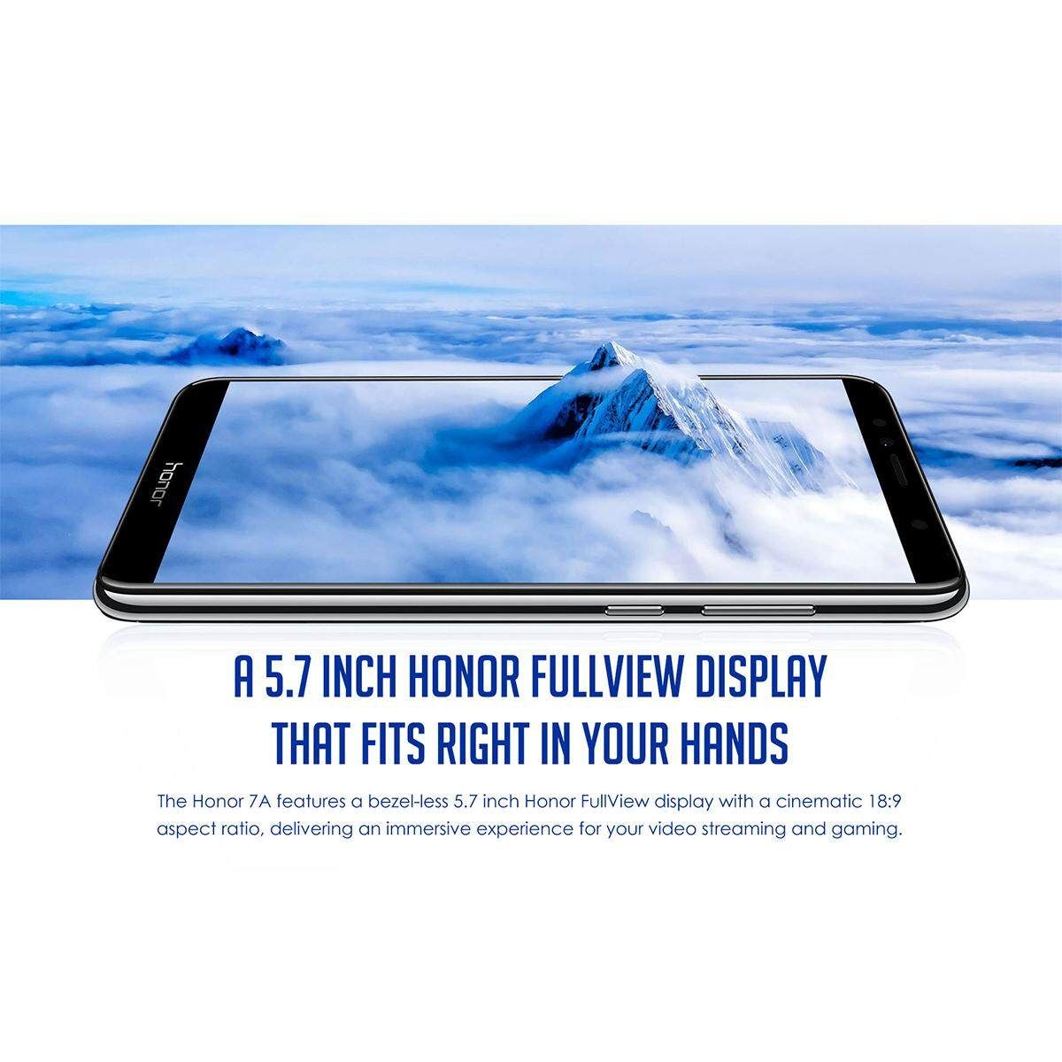 HUA WEI Honor 7A AUM-L29 5.7 Inch 2GB RAM 16GB ROM Snapdragon 430 Octa Core 4G Smartphone -- Blue / Black Black