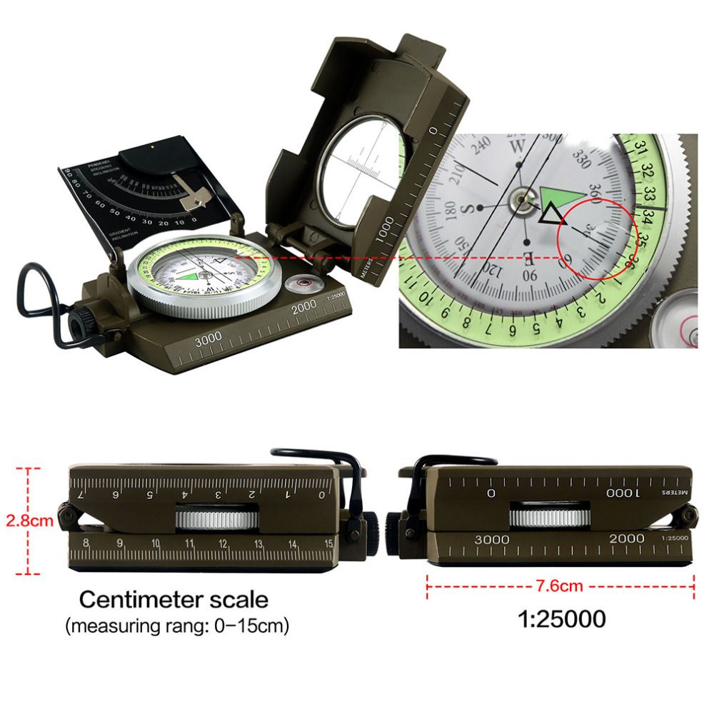 Geology Compass For Professional Military Army Sighting For