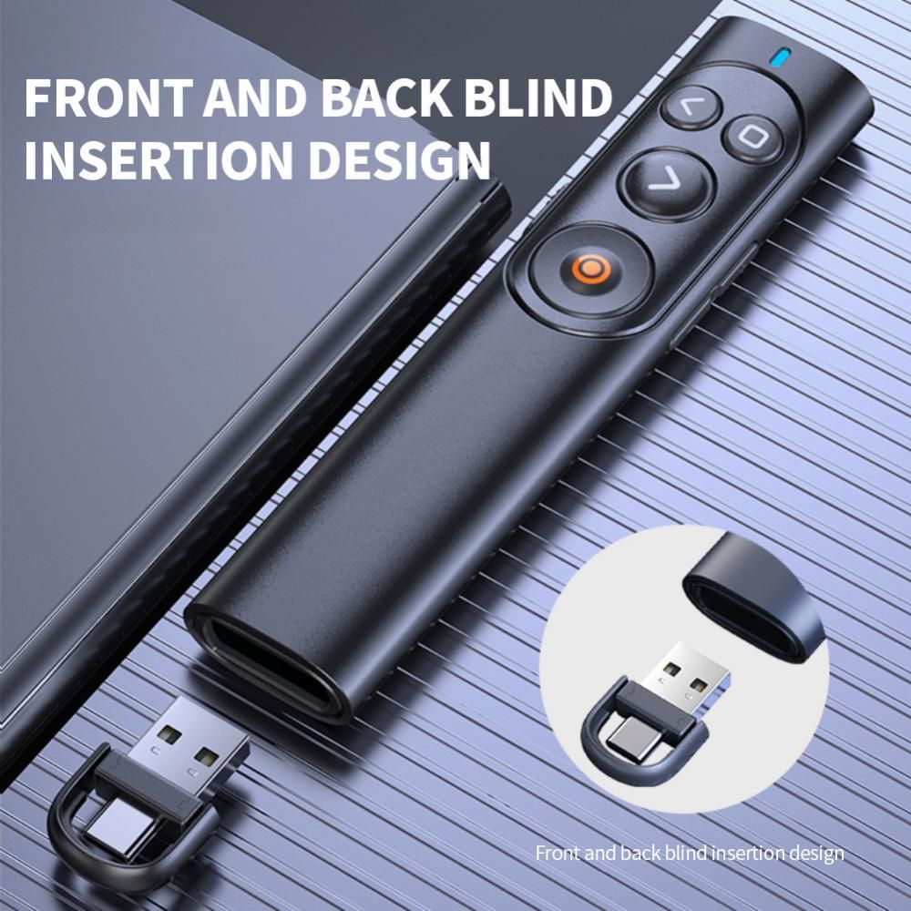 Wireless PPT Remote Control Presenter Red Green Pointer Light PPT Page Turning Pen Powerpoint Tools For /Win/Computer/Laptop