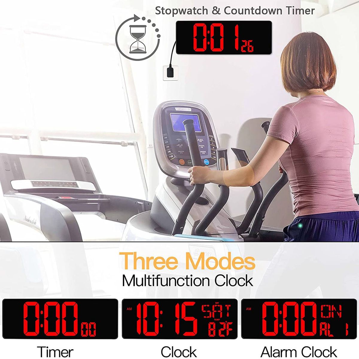 Large Digital Wall Clock With Remote Control