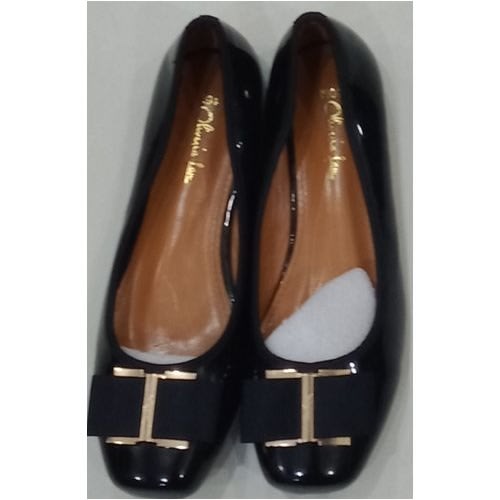 Women's Patent Leather Ballerina  - Black