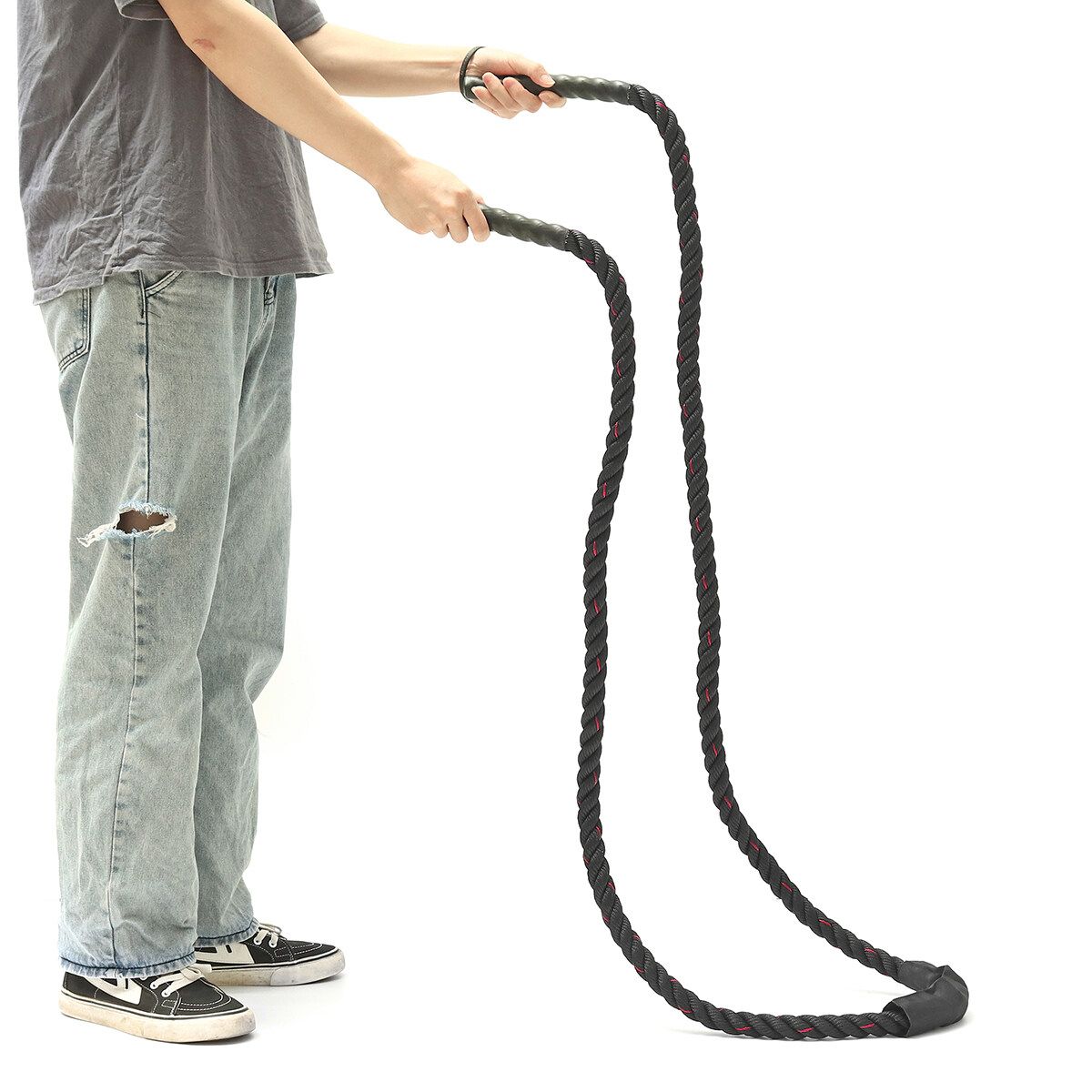 3M 25mm 10ft Fitness Heavy Jump Ropes Weighted Battle Skipping Training Rope Black