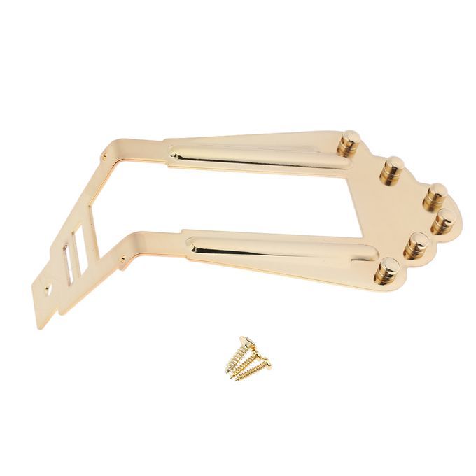 Metal 6 String Guitar Tailpiece Bridge For Archtop Jazz Guitar Musical