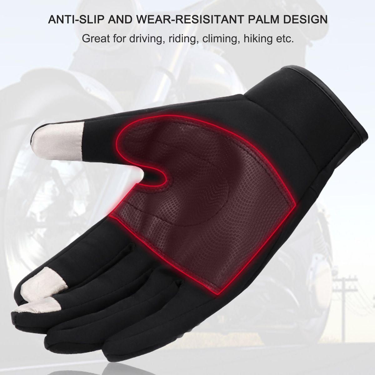 Winter Gloves Thickened Touchscreen Fingertips Anti-slip