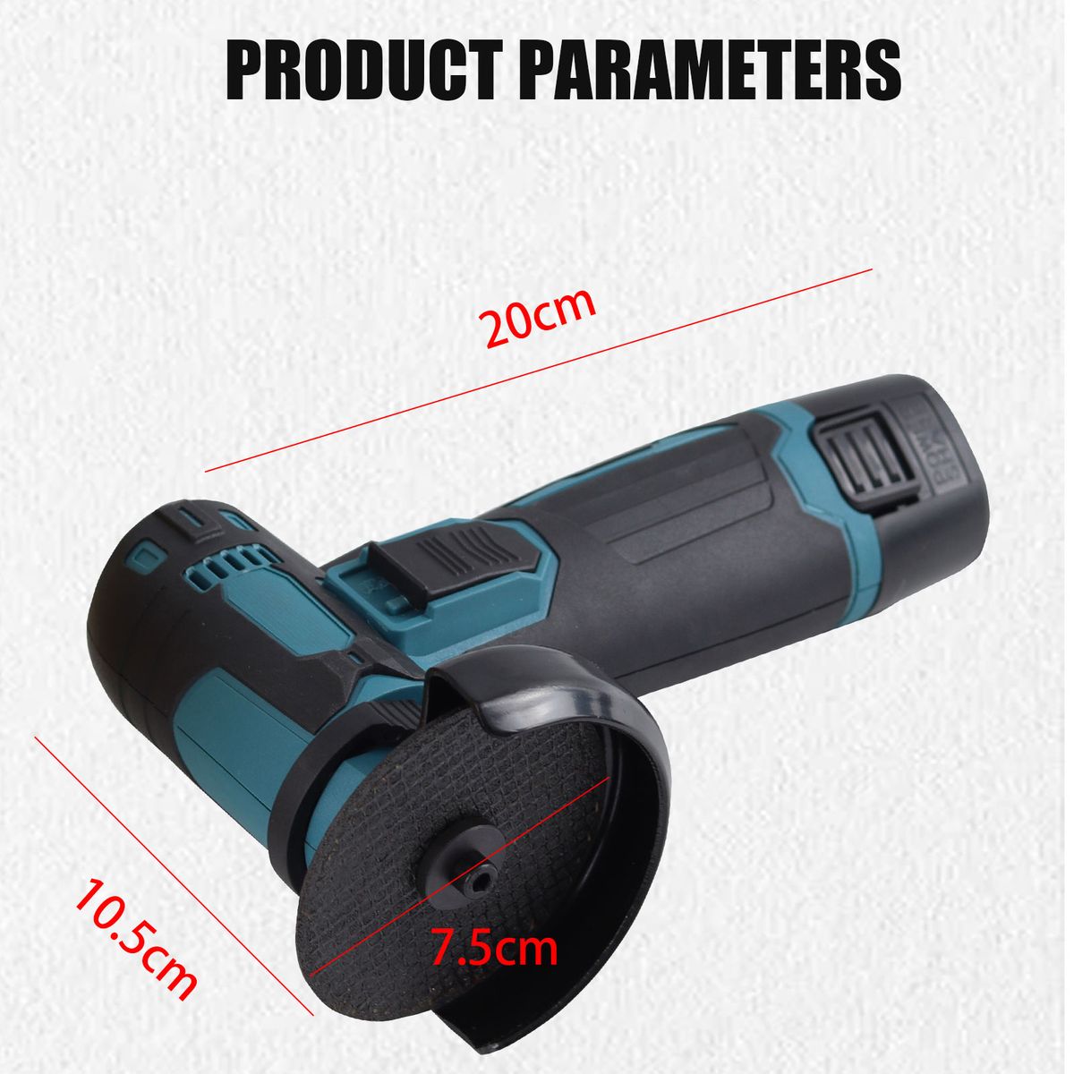 12V Cordless Brush Angle Grinder Kit, Ginding Disc 3