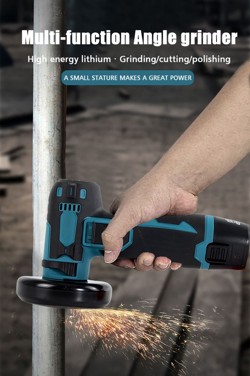 12V Cordless Brush Angle Grinder Kit, Ginding Disc 3