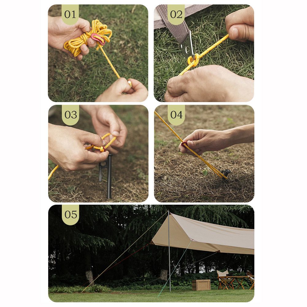 4Pcs Nylon Rope Camping Utility Good For Outdoor Climb Knot