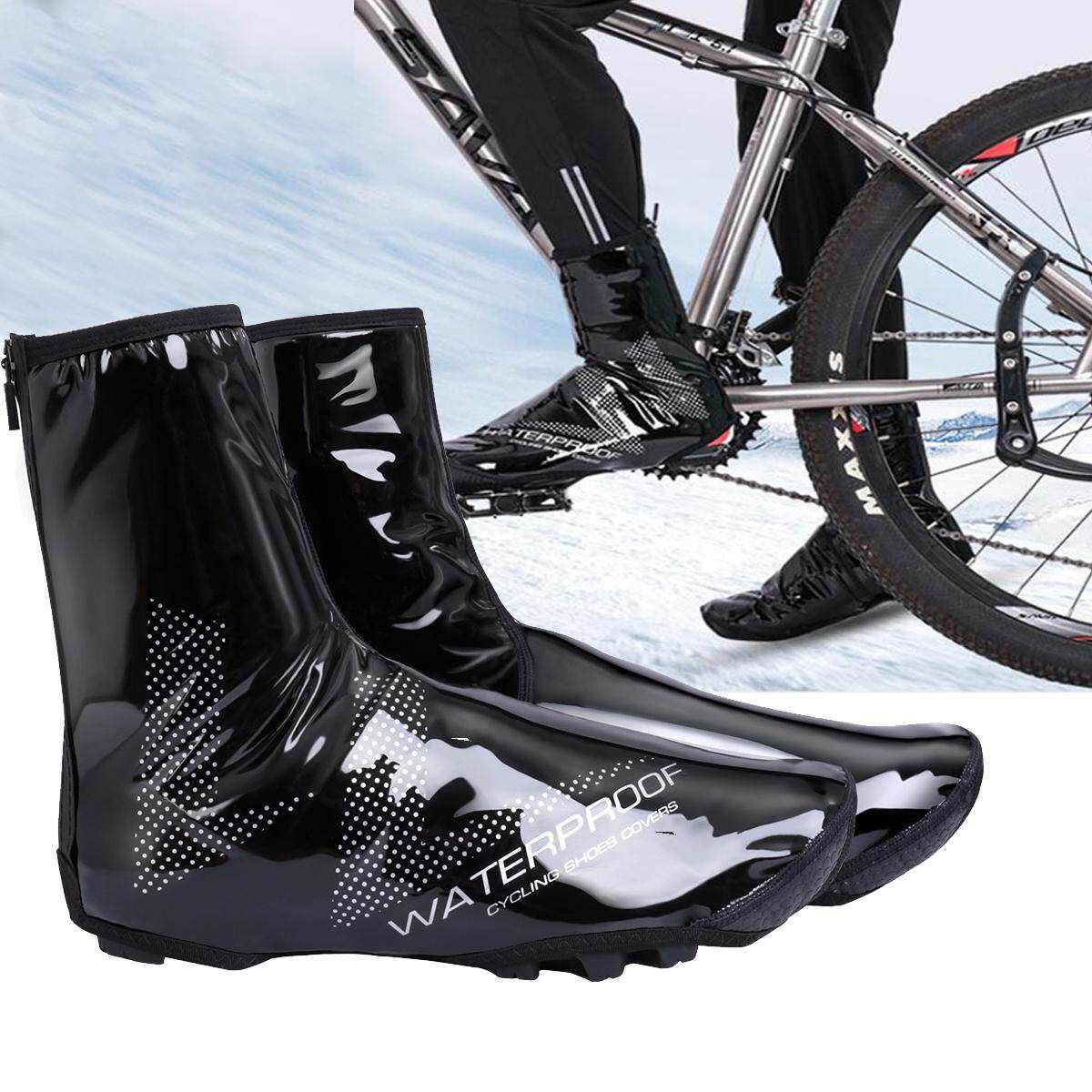 Cycling Shoes Cover Keep Warm Windproof Waterproof PU Protector Overshoes Sock XXL