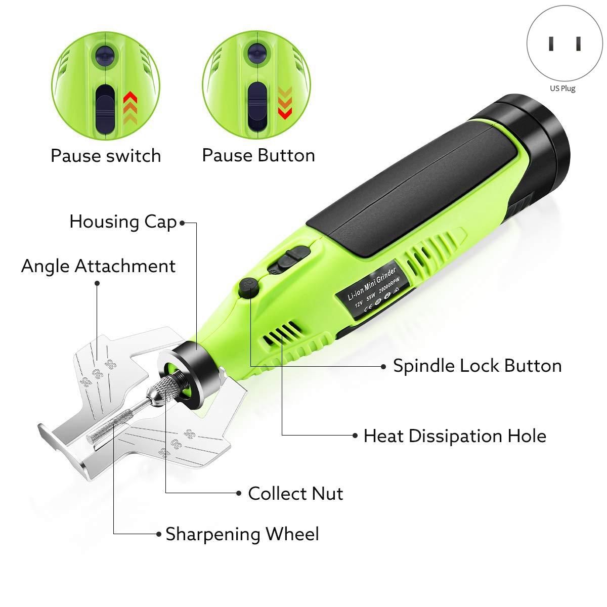 55W 20000Rpm Power Handheld Chain Machine,US PLUG