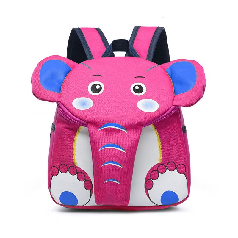 Elephant School Backpack For Children Cute 3D Animal Kids School Bags Boys Girls Schoolbag(Pink)