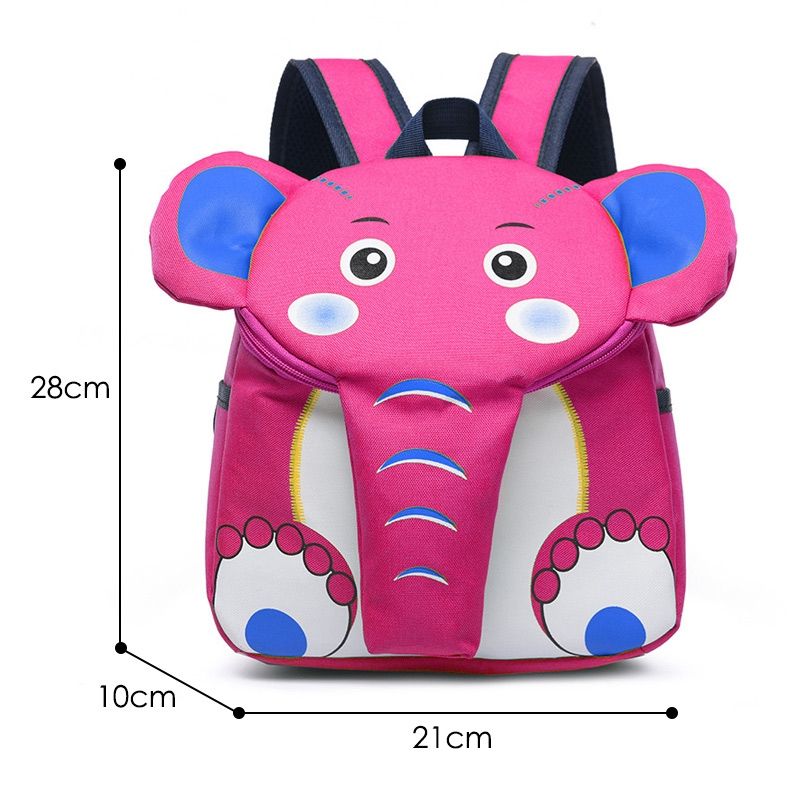 Elephant School Backpack For Children Cute 3D Animal Kids School Bags Boys Girls Schoolbag(Pink)