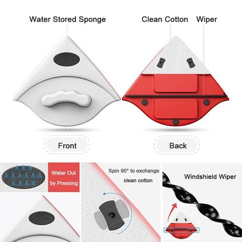 Powerful Magnetic Window Glass Cleaner Brush