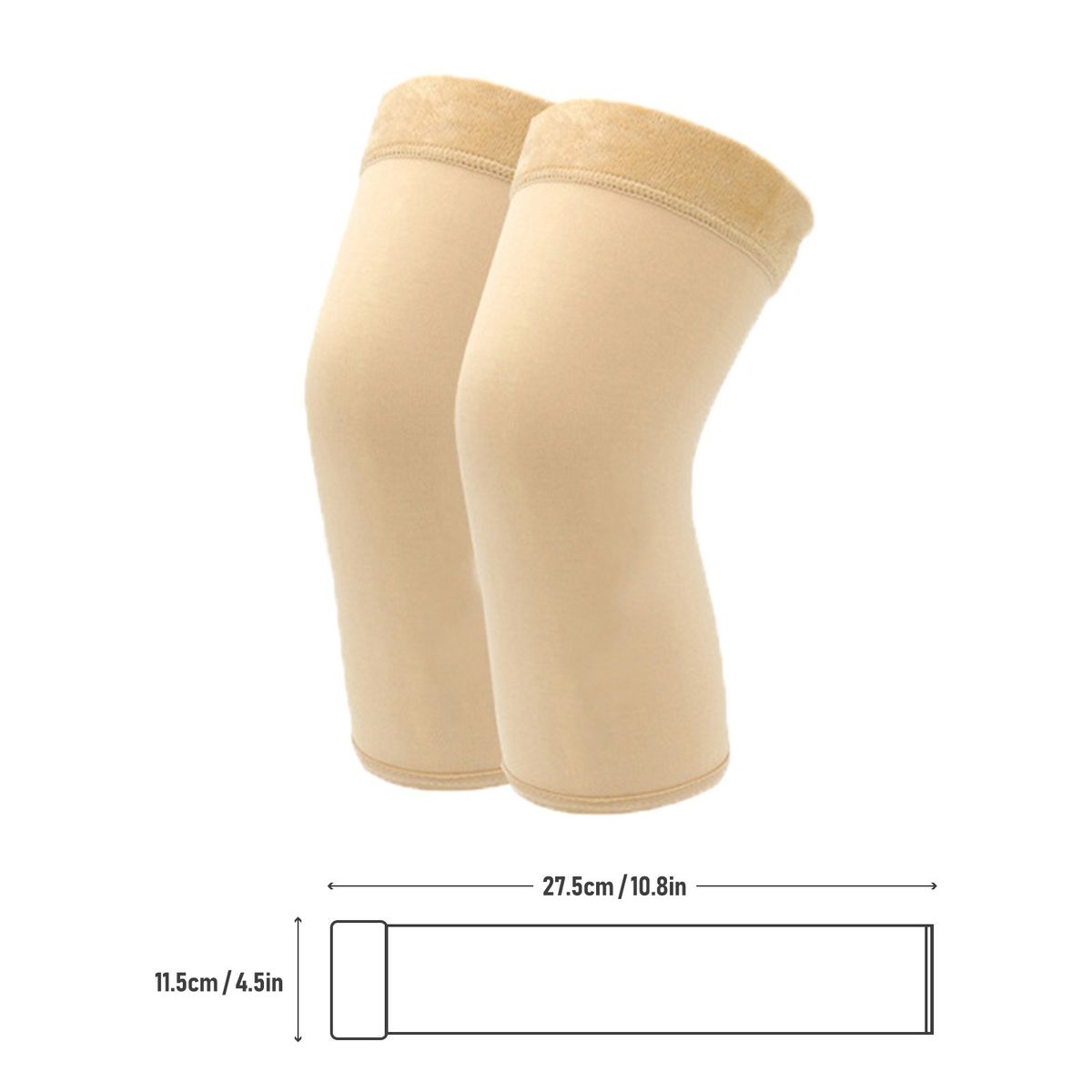 Pair Of Knee Warmers Thermal Elastic Non-Slip Braces