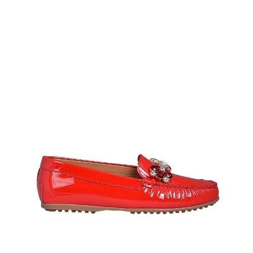 Red Patent Leather With Crystal