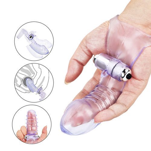 2pCS Finger Sleeve Vibrator G Spot Massage ClitorisStimulate Sex Toys For Women Lesbiann Orgasm