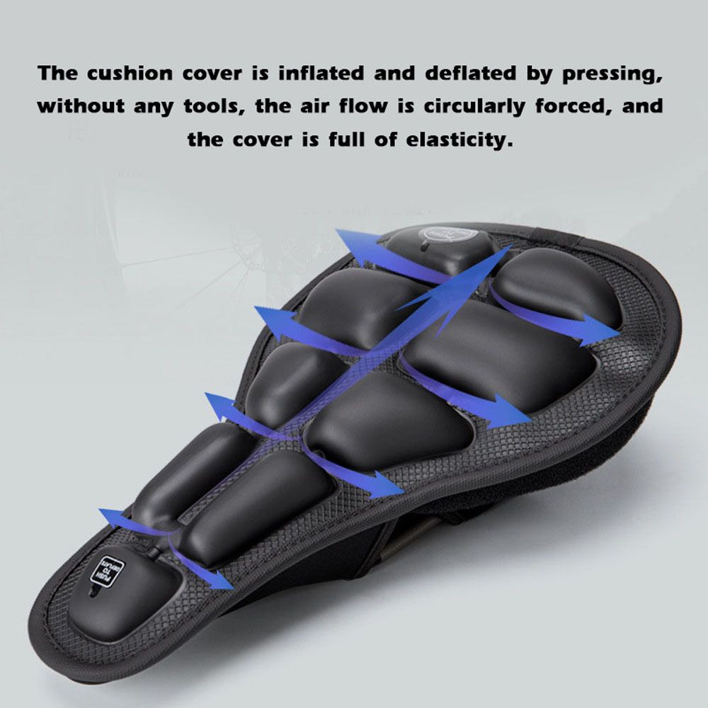 GEWAGE Bike Seat Cushion Cover Air Inflateble Bicycle Saddle