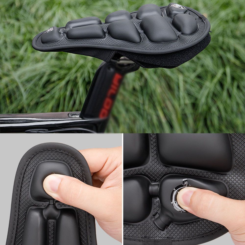 GEWAGE Bike Seat Cushion Cover Air Inflateble Bicycle Saddle
