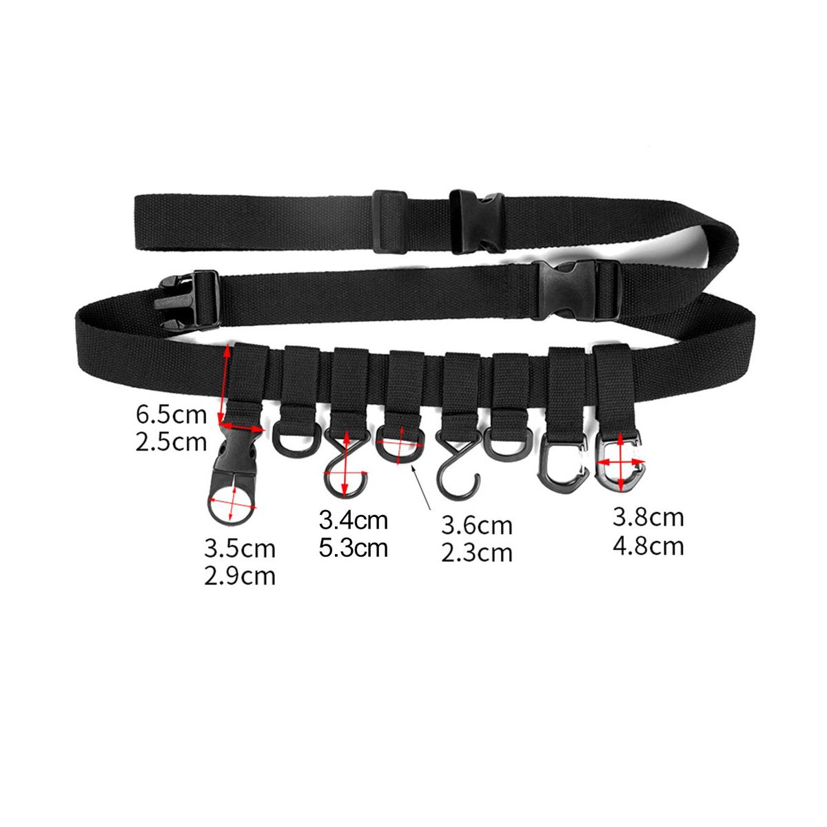 Strap Gear Hangers 8 Hooks  For Tree