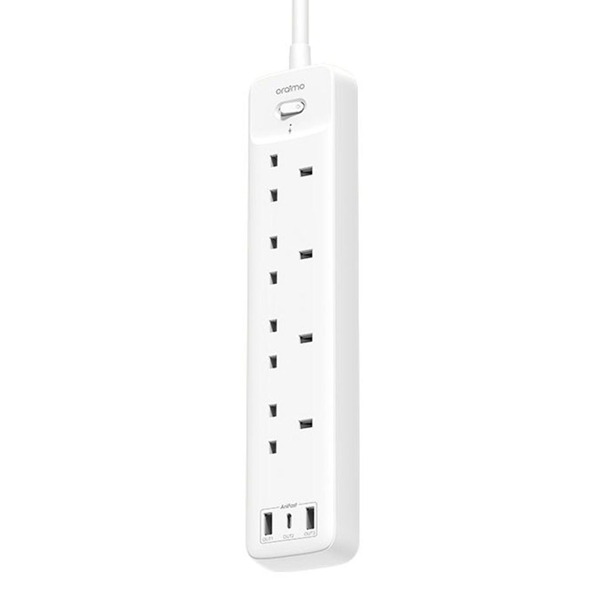 Oraimo PowerHub OWS-U351 Smart Fast Charging 4 AC Outlets 3 USB Ports UK Massive Extension Socket