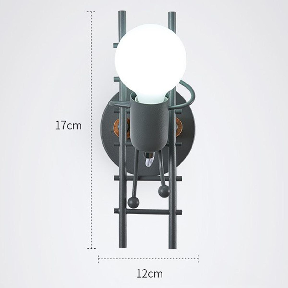 The Nordic Style Bedroom Iron Art The Little Man Climbed The Stairs Wall Lamp Corridor Children's Room Bedside Decoration Lamp