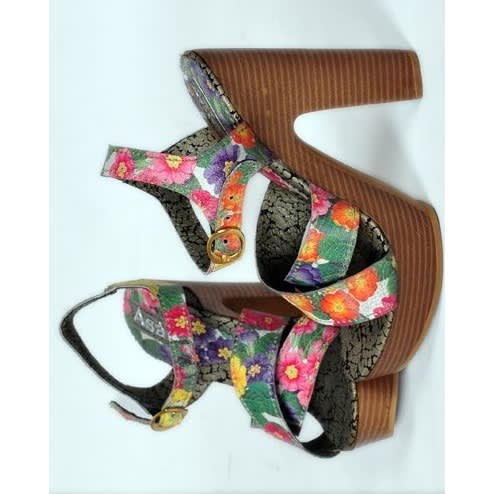 Multi Colour Fashion Heel Sandals
