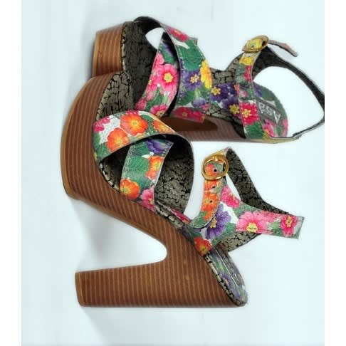 Multi Colour Fashion Heel Sandals