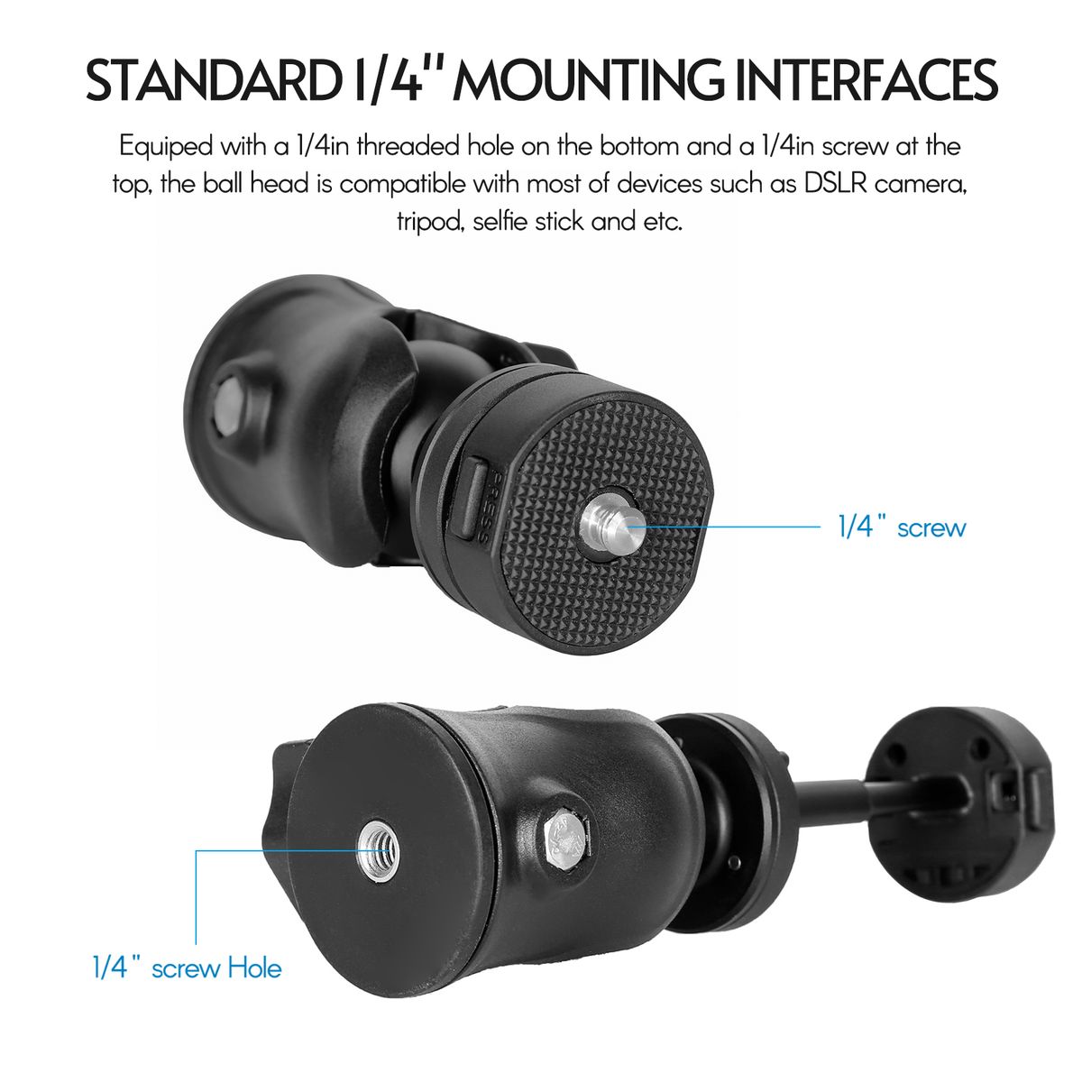 Panoramic Tripod Head Camera Mount Adapter Mini Ballhead