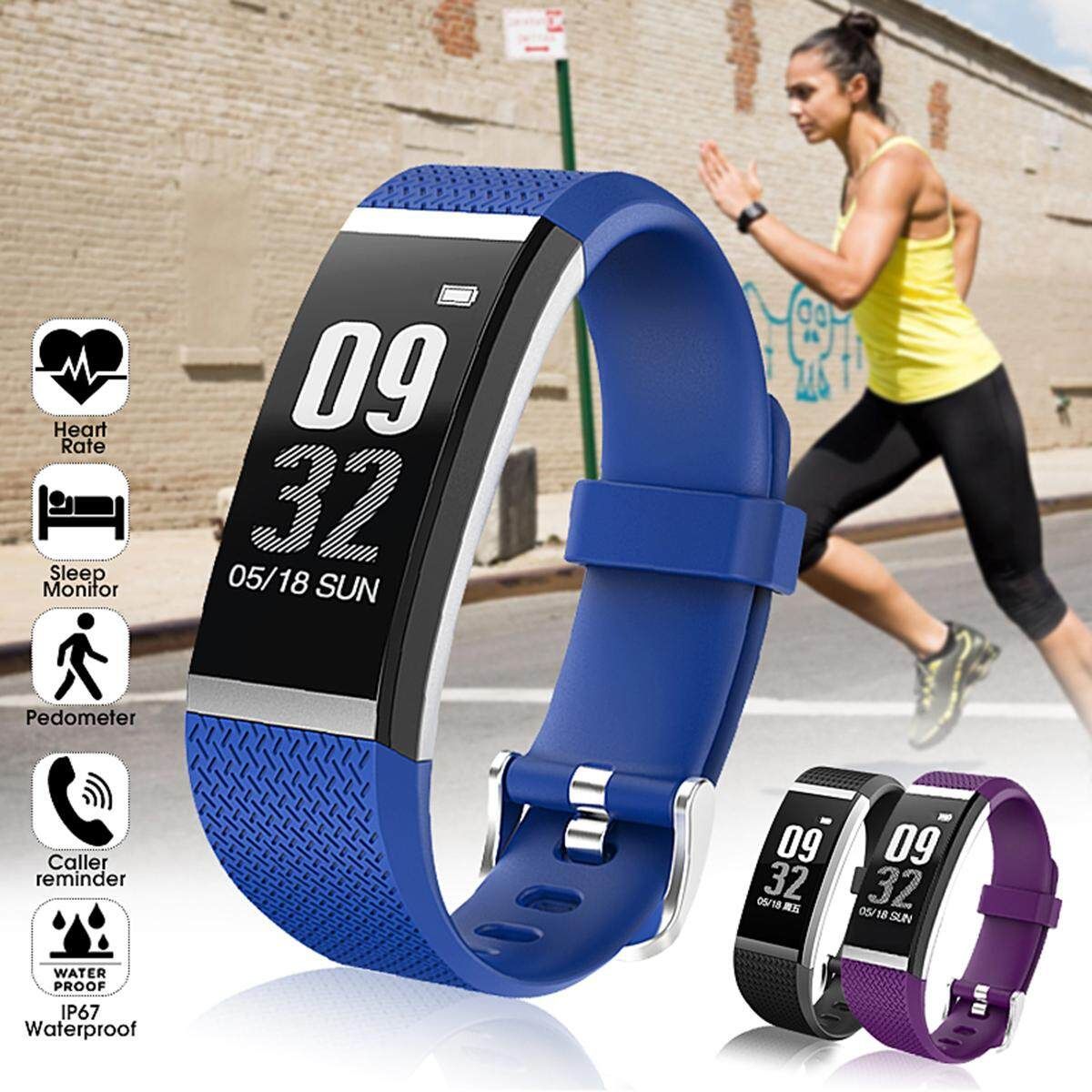 G18 0.96 Inch Full Touch Heart Rate Sport Smart Wristband For Mobile Phone -- Purple / Blue / Black Blue (blue)