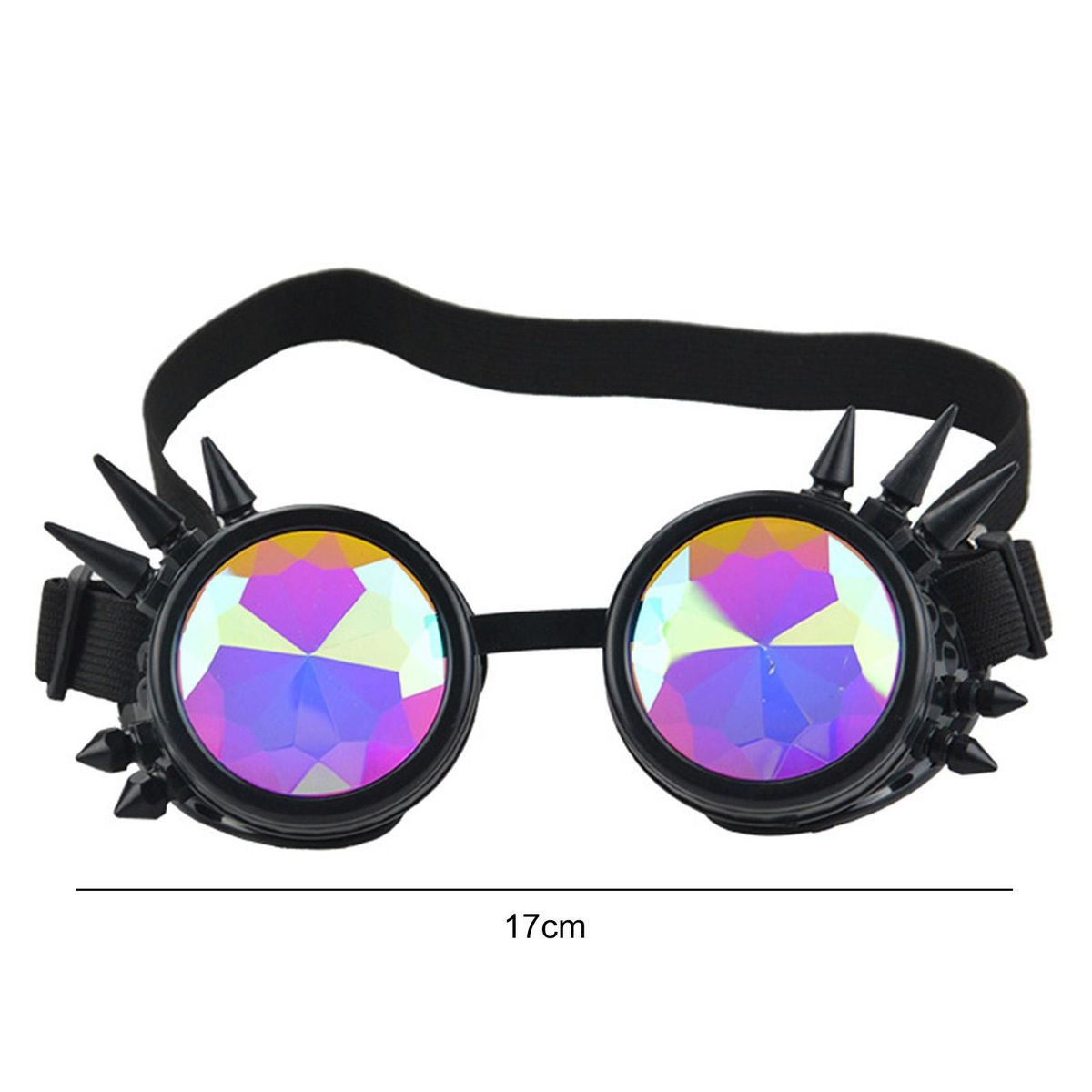 Kaleidoscope Glasses Costume Parties Steampunk Glasses Black