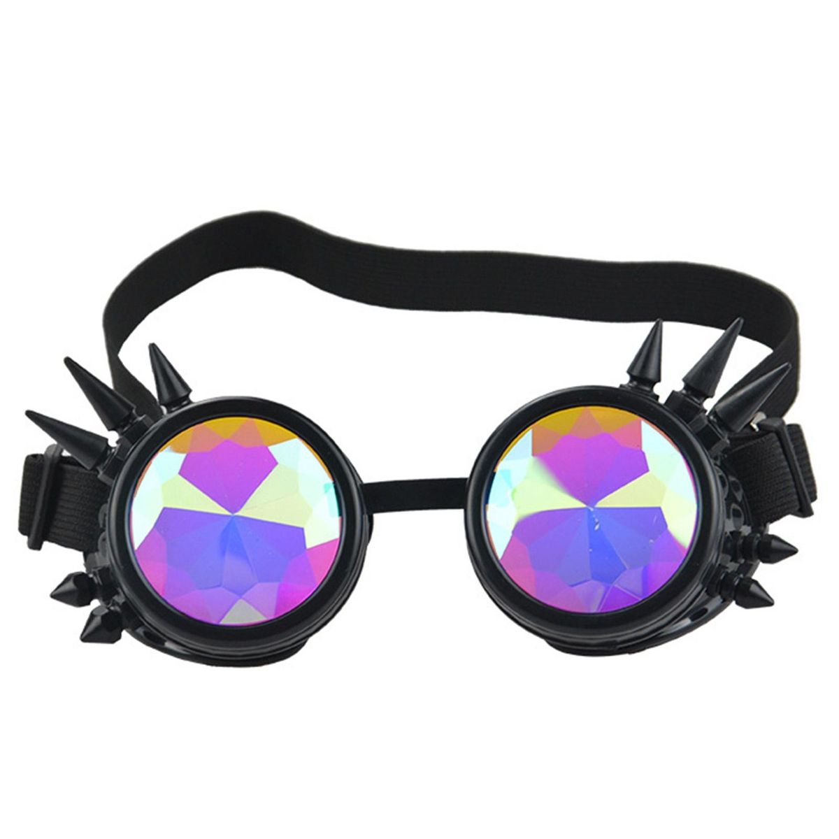 Kaleidoscope Glasses Costume Parties Steampunk Glasses Black
