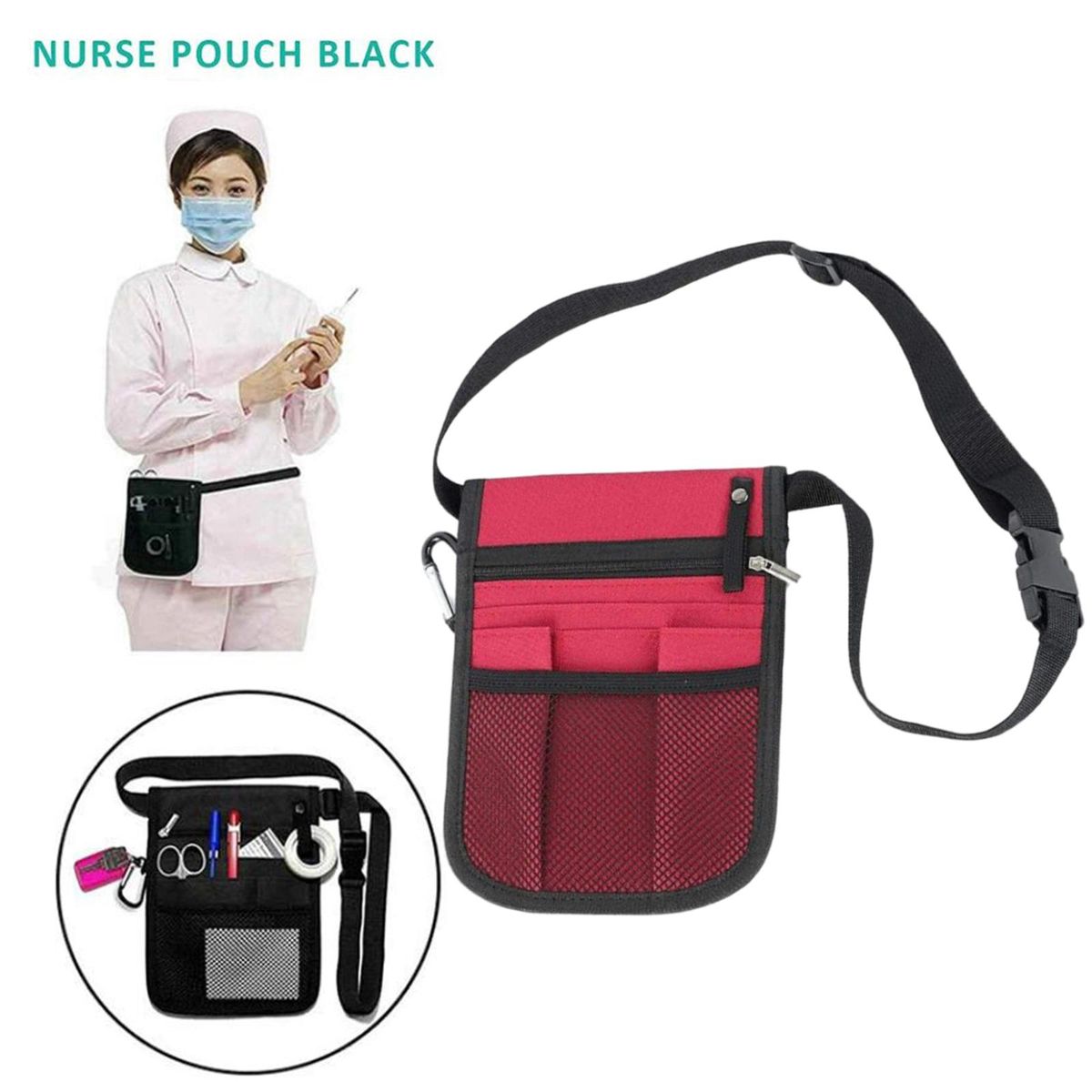 Nurse Nursing Waist Bag Pouch Fanny Pack Oxford Fabric Durable For 8