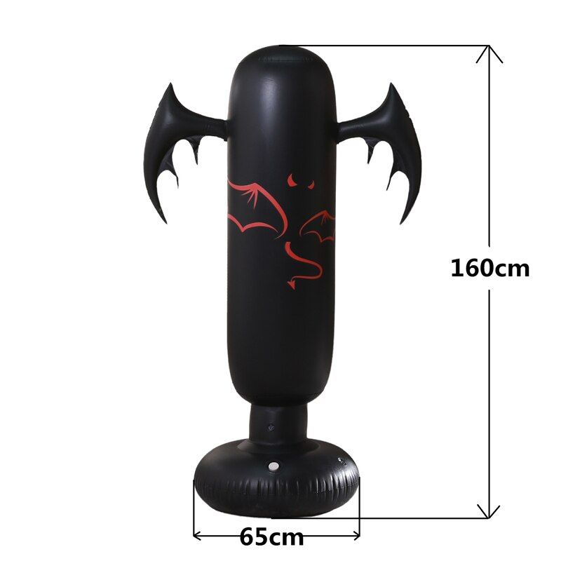 1.6M Inflatable Stress Punching Tower Bag Boxing Standing Water Base Training Pressure Relief