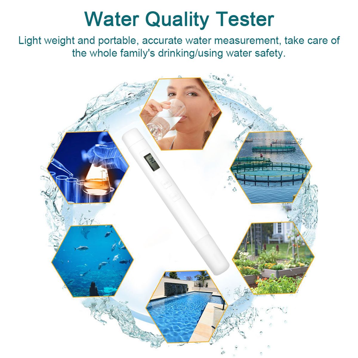 Multifunctional Digital 3 In 1 Water Quality Tester Portable