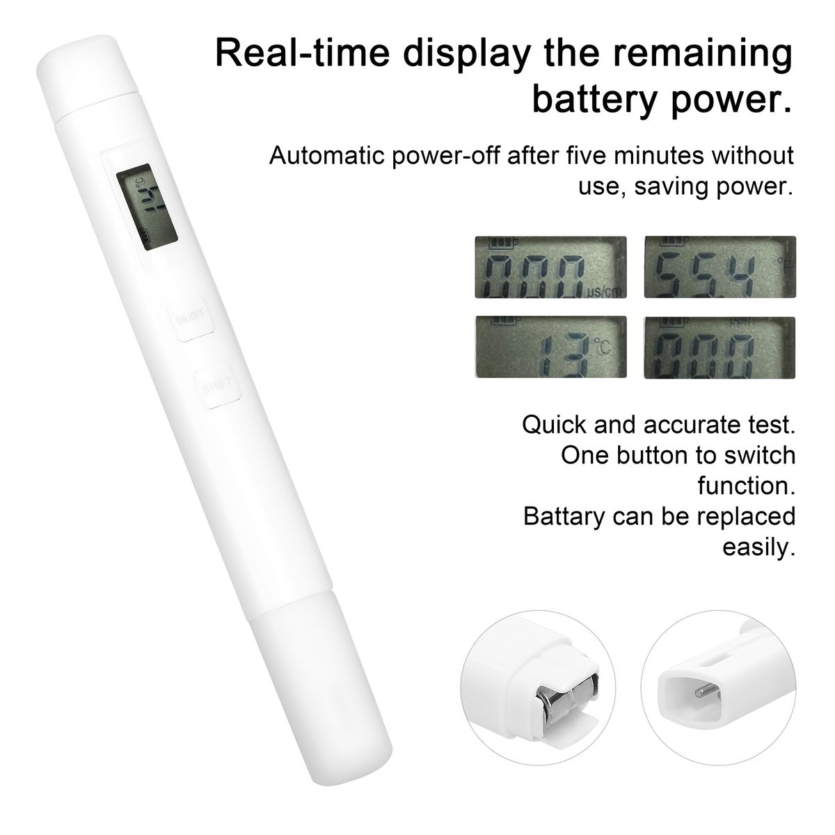 Multifunctional Digital 3 In 1 Water Quality Tester Portable