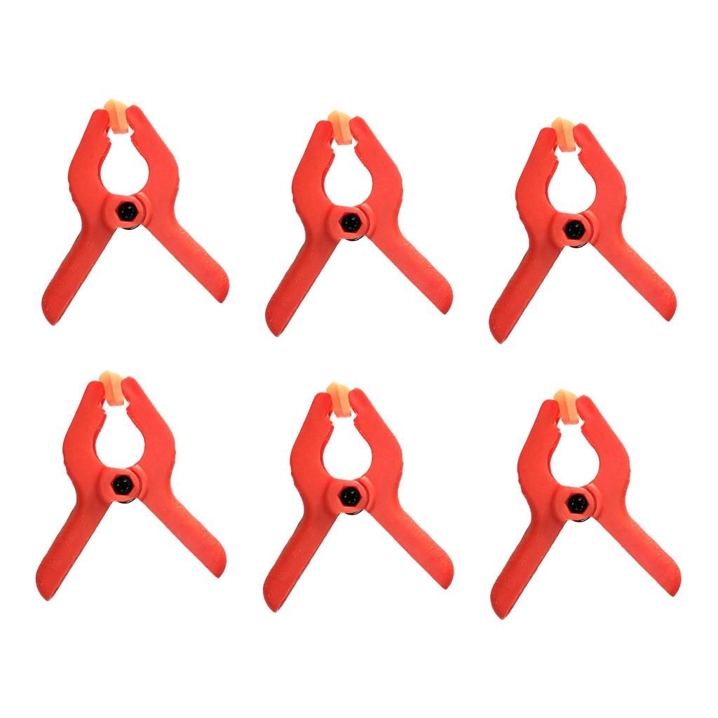 Plastic Nylon Spring Clamps Red