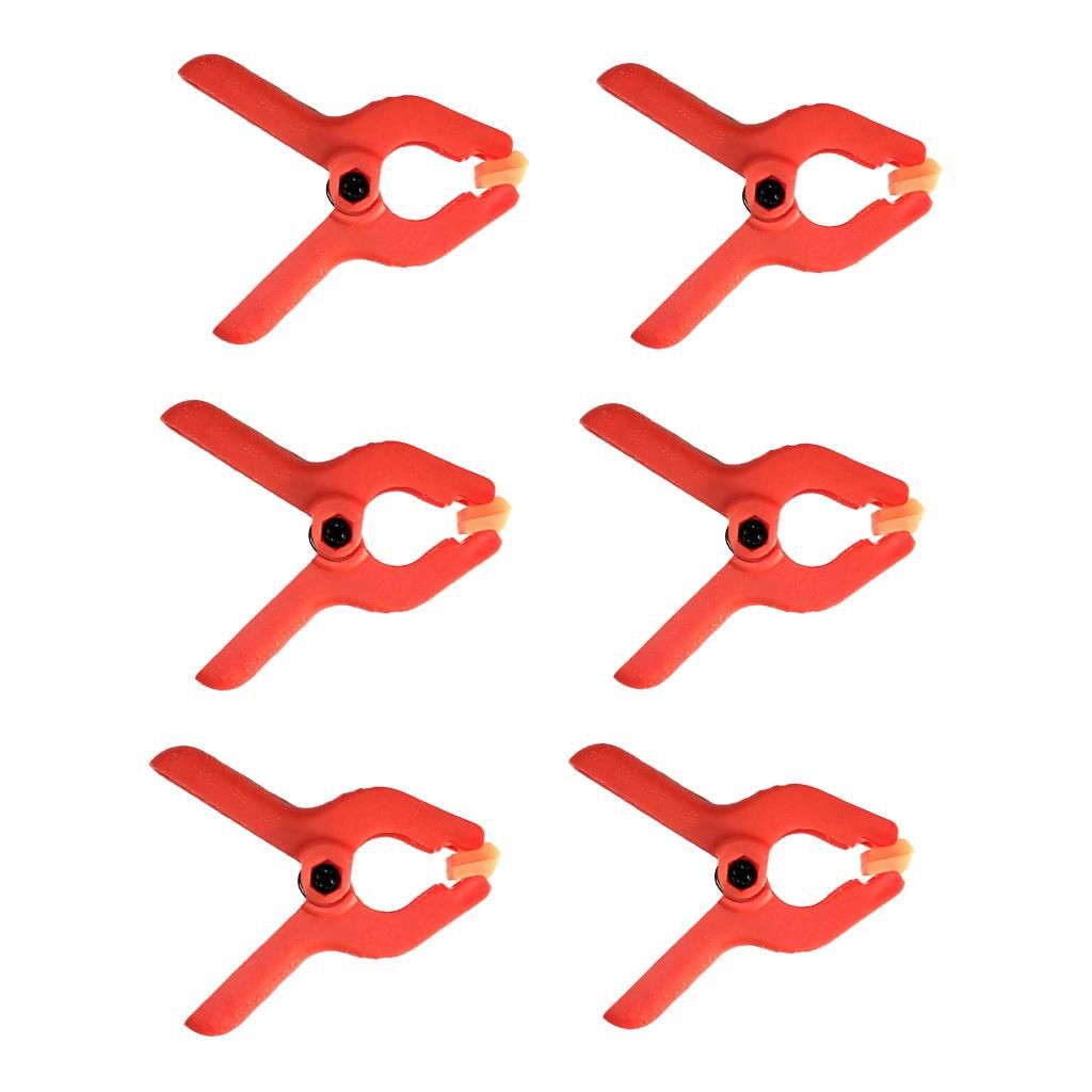 Plastic Nylon Spring Clamps Red