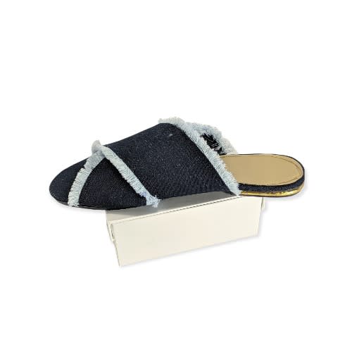 Women Navy-blue Denim Slippers