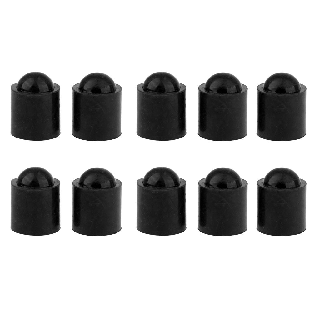 10pcs 3.6cm /1.4inch Rubber Pool Cues Tip Head Cover Black