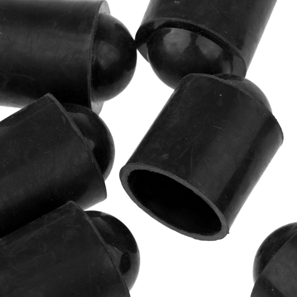 10pcs 3.6cm /1.4inch Rubber Pool Cues Tip Head Cover Black