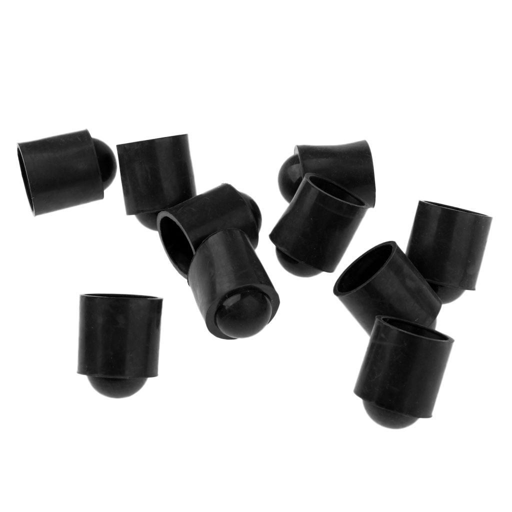 10pcs 3.6cm /1.4inch Rubber Pool Cues Tip Head Cover Black